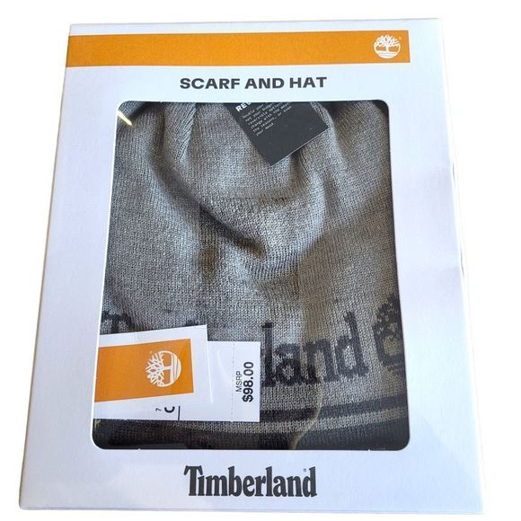 Timberland Logo Reversible Hat & Scarf Set - Picture 3 of 9